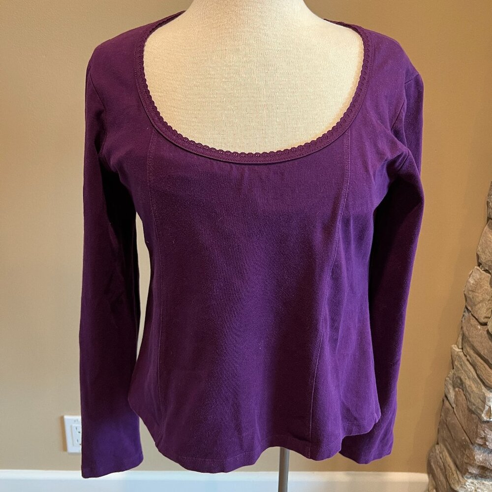 Moda International purple long sleeve shirt size XL